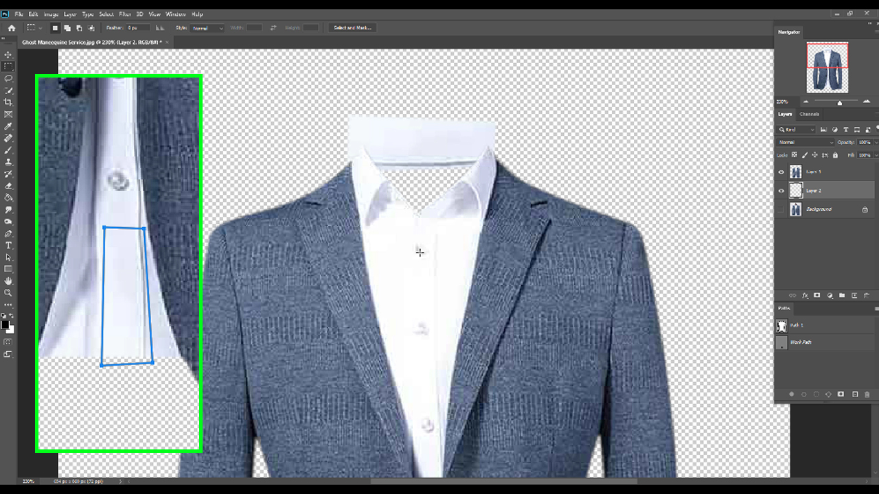 Photoshop Image Ghost Mannequin Effect Services